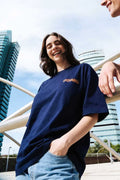 USQUARED Unisex Crown Skull Drop Shoulder Oversized Tee Shirt